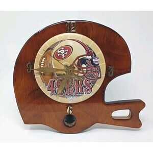Wincraft Sports San Francisco 49ers Wooden Wall Clock Football Helmet Shape